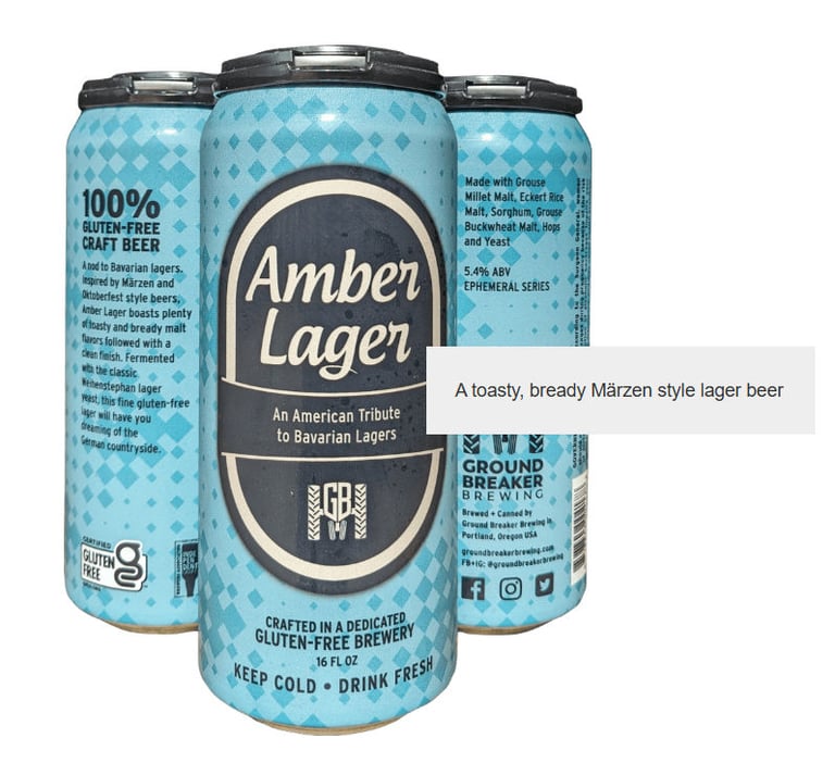 2025 Ground Breaker Amber Lager 16-oz Cans