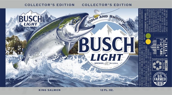 2025 Busch Light Fishing Cans King Salmon 12-oz