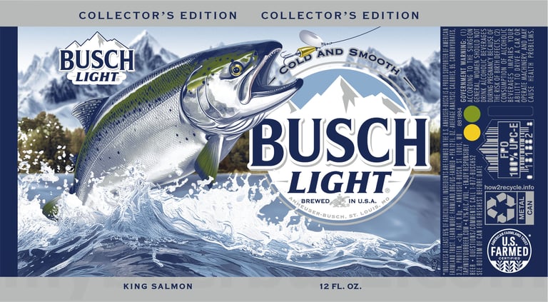 2025 Busch Light Fishing Cans King Salmon 12-oz