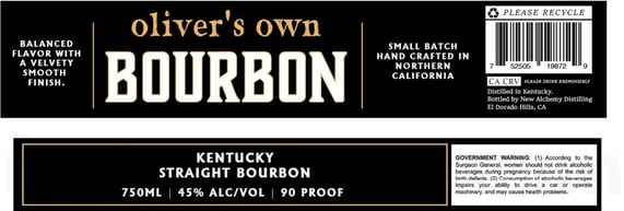 2025 New Alchemy Distilling Oliver’s Own Kentucky Straight Bourbon