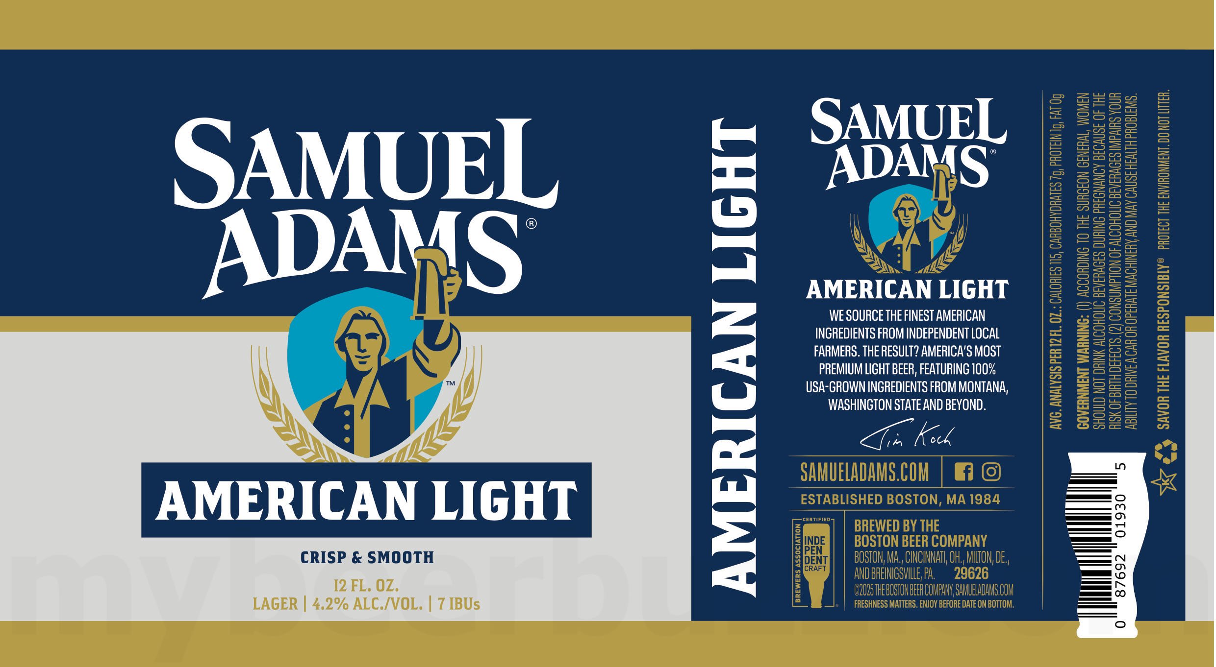 2025 Samuel Adams American Light 12-oz Cans