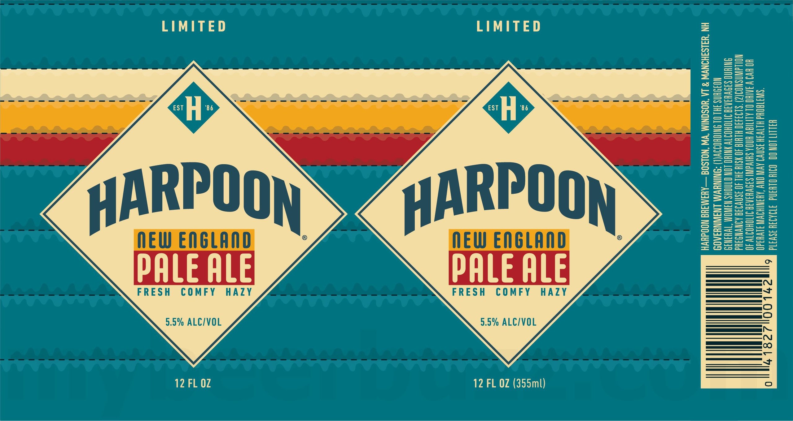 2025 Harpoon Brewery New England Pale Ale 12-oz Cans