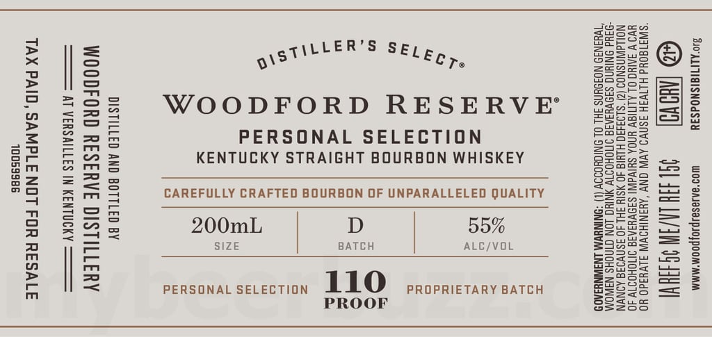 Woodford Reserve Personal Selection Kentucky Straight Bourbon Whiskey