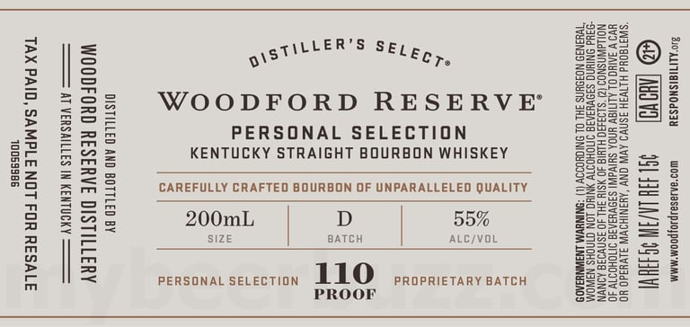 Woodford Reserve Personal Selection Kentucky Straight Bourbon Whiskey