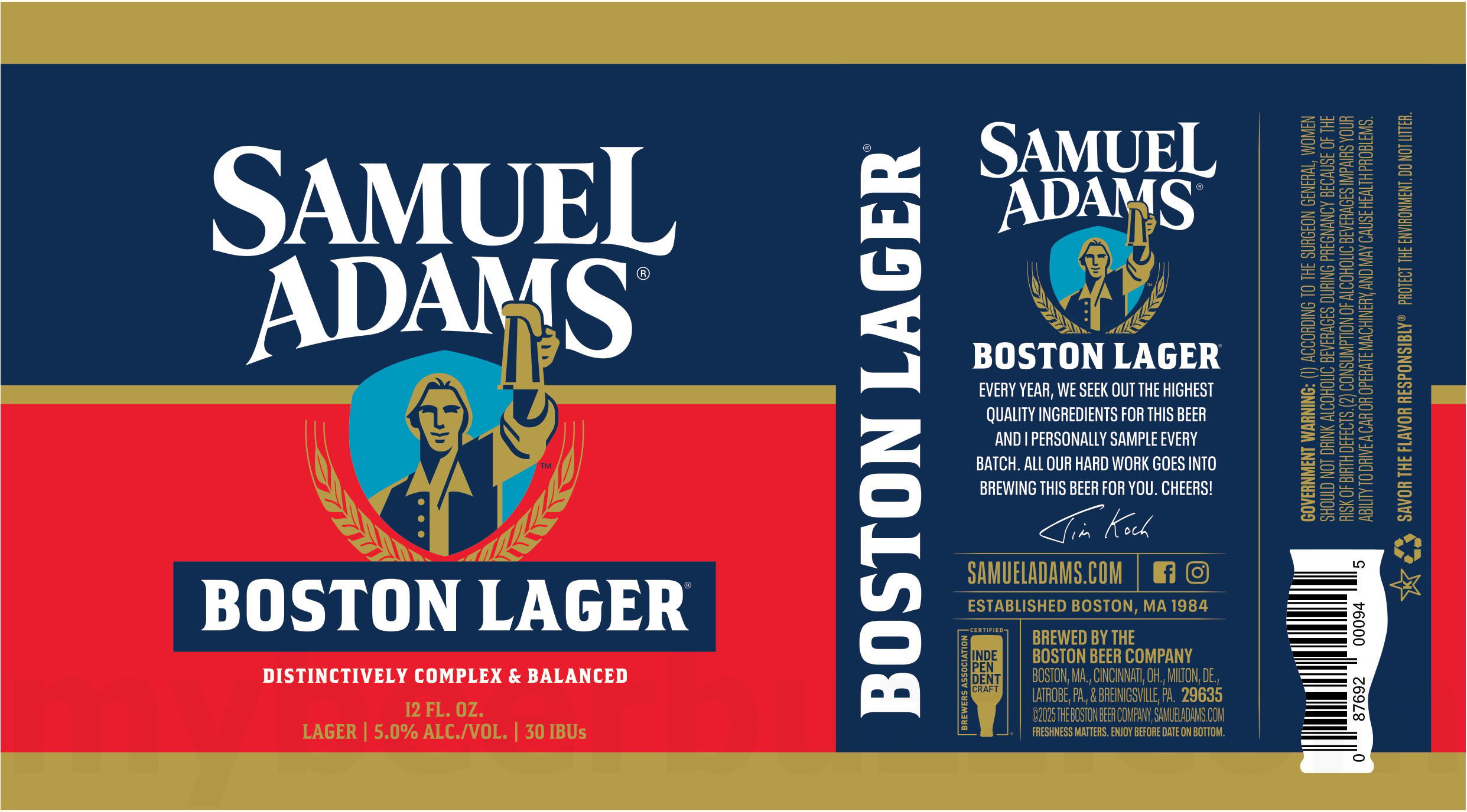 2025 Samuel Adams Boston Lager 12-oz Cans