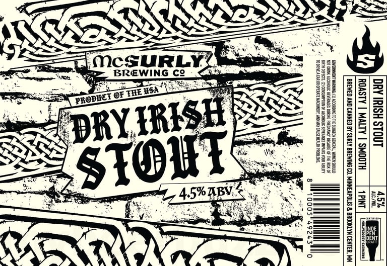 2025 Surly Brewing Dry Irish Stout 16-oz Cans