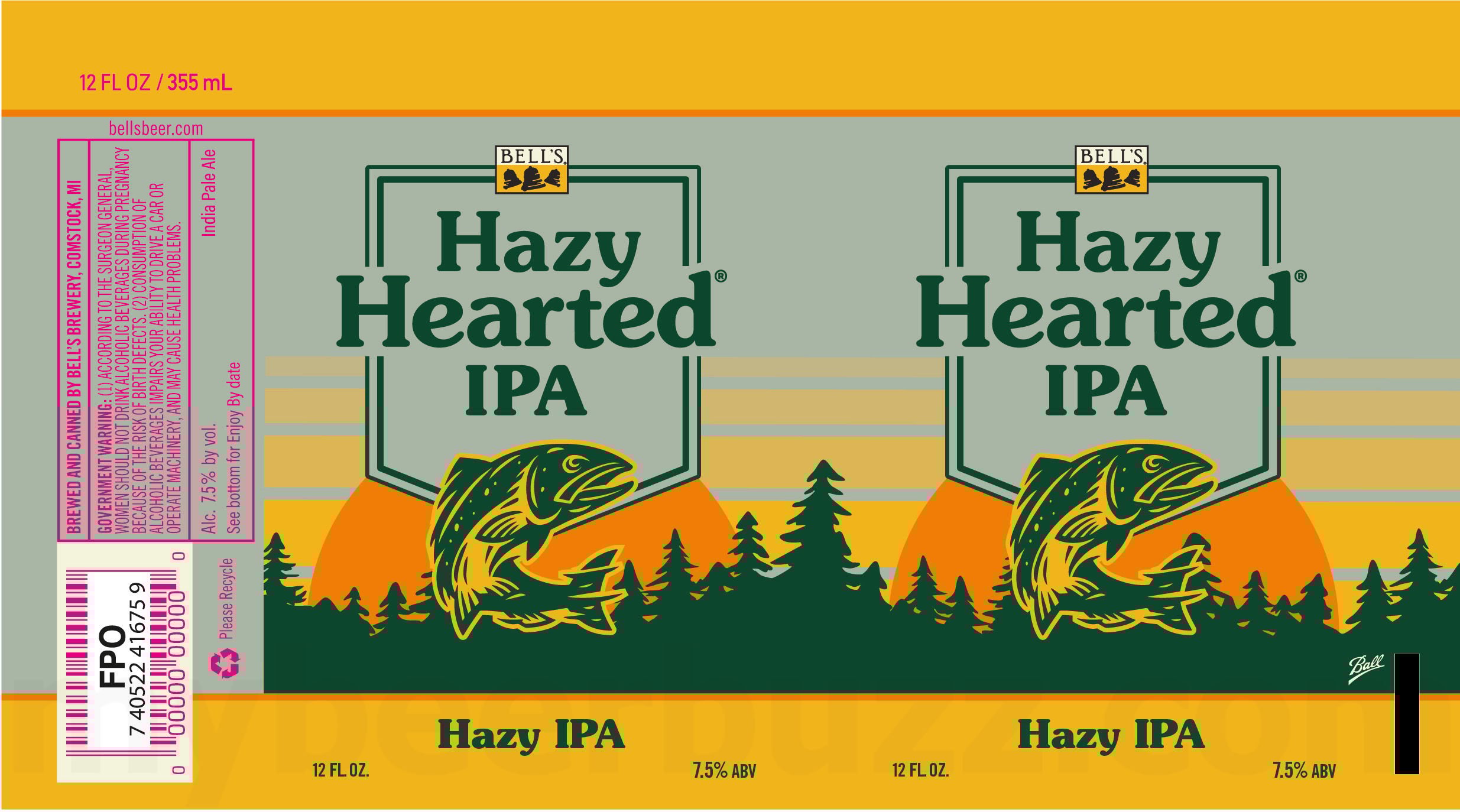 2025 Bell's Brewery Hazy Hearted IPA 12-oz Cans