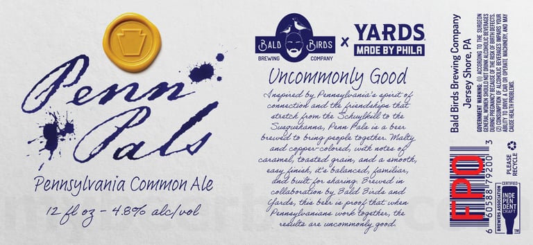 2025 Bald Birds Brewing Penn Pals 12-oz Cans