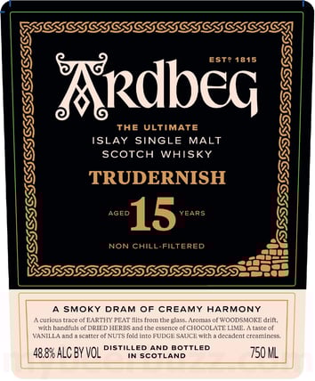 2025 Ardbeg Truderish The Ultimate 15 Year Islay Single Malt Scotch Whiskey 750ml Bottles