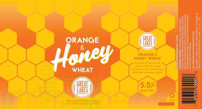 2025 great Lakes Brewing Orange & Honey WHeat 12-oz Cans