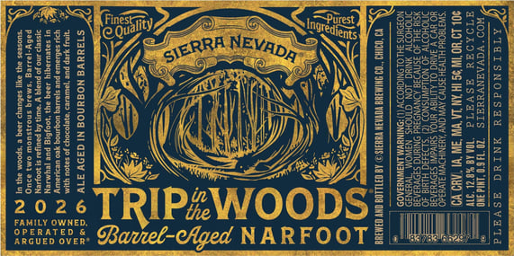 2025 Sierra Nevada Trip Imn The Woods Barrel-Aged Narfoot 16.9-oz Bottles