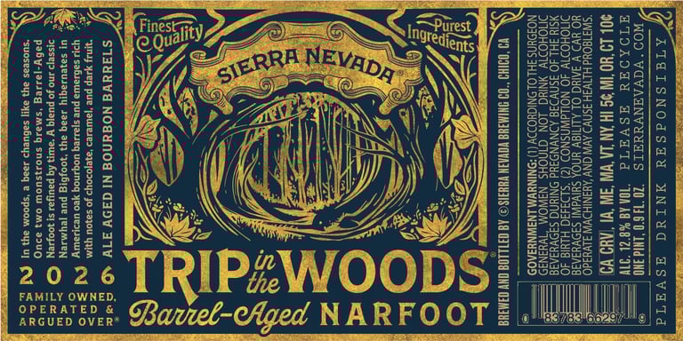 2025 Sierra Nevada Trip Imn The Woods Barrel-Aged Narfoot 16.9-oz Bottles