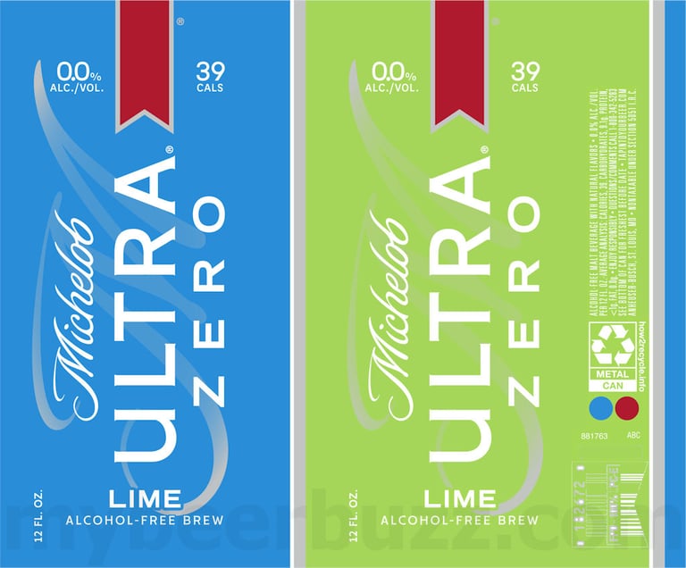 2025 Michelob Ultra Zero Lime 12-oz Cans