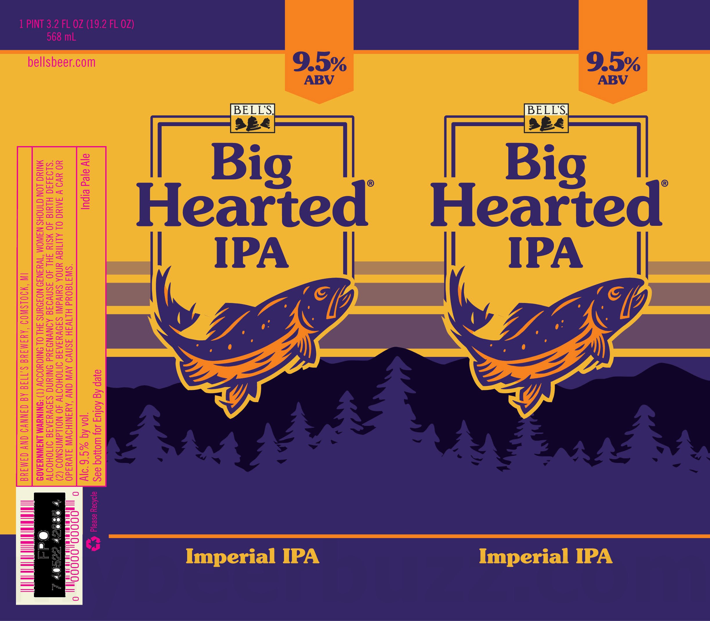 2025 Bell's Brewery Big Hearted IPA 19.2-oz Cans