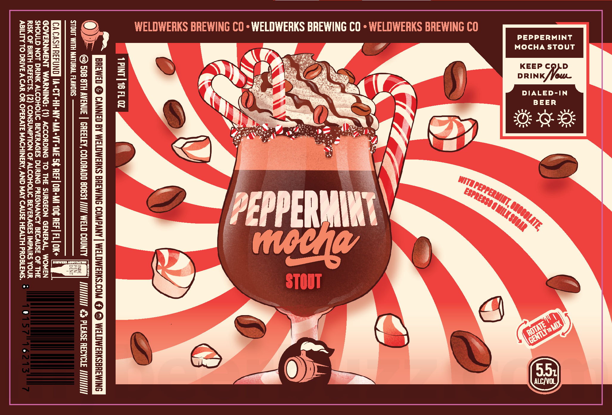 2025 WeldWerks Peppermint Mocha Stout 16-oz Cans