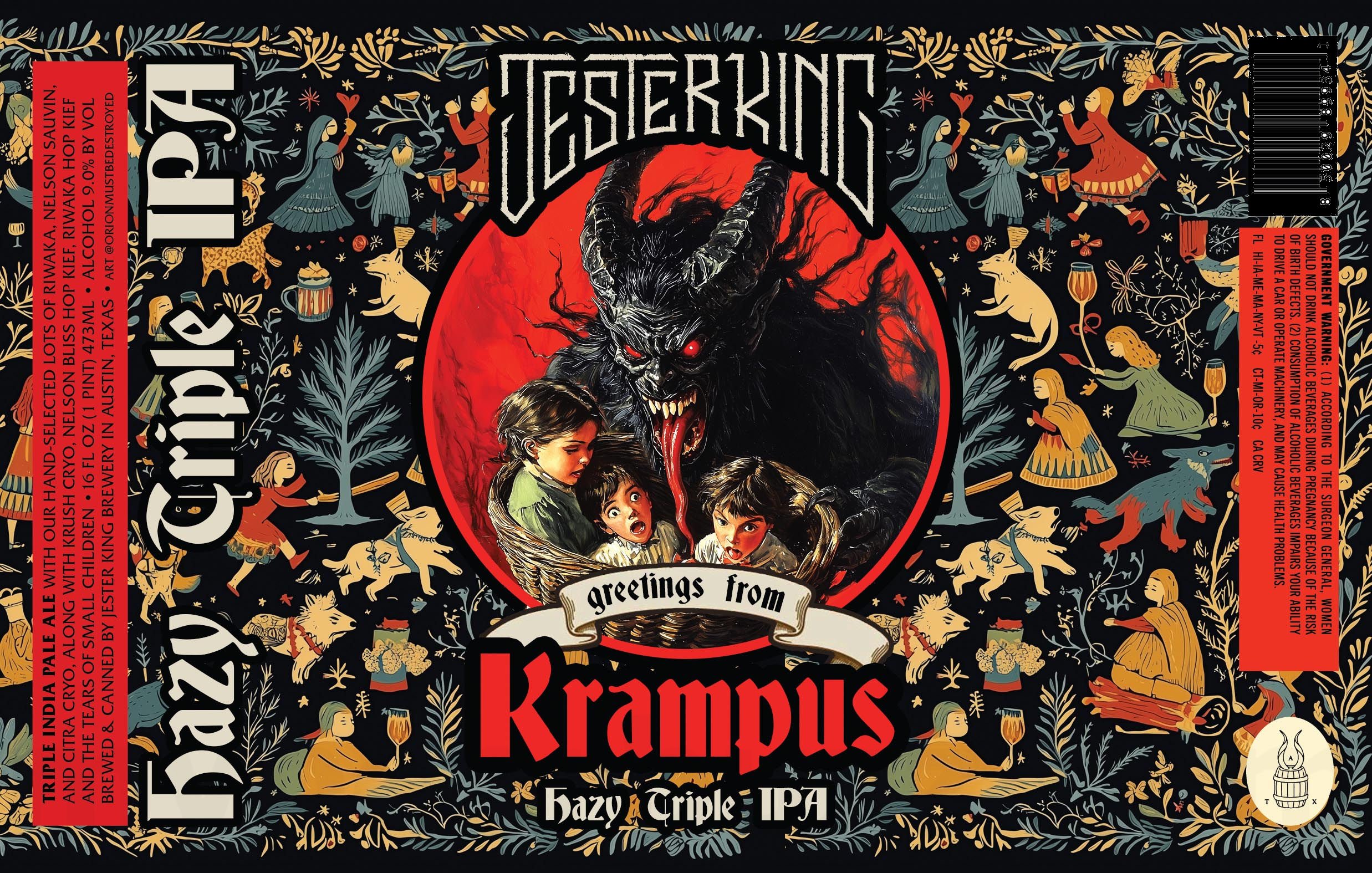 2025 Jester King Greeting From Krampus 16-oz Cans