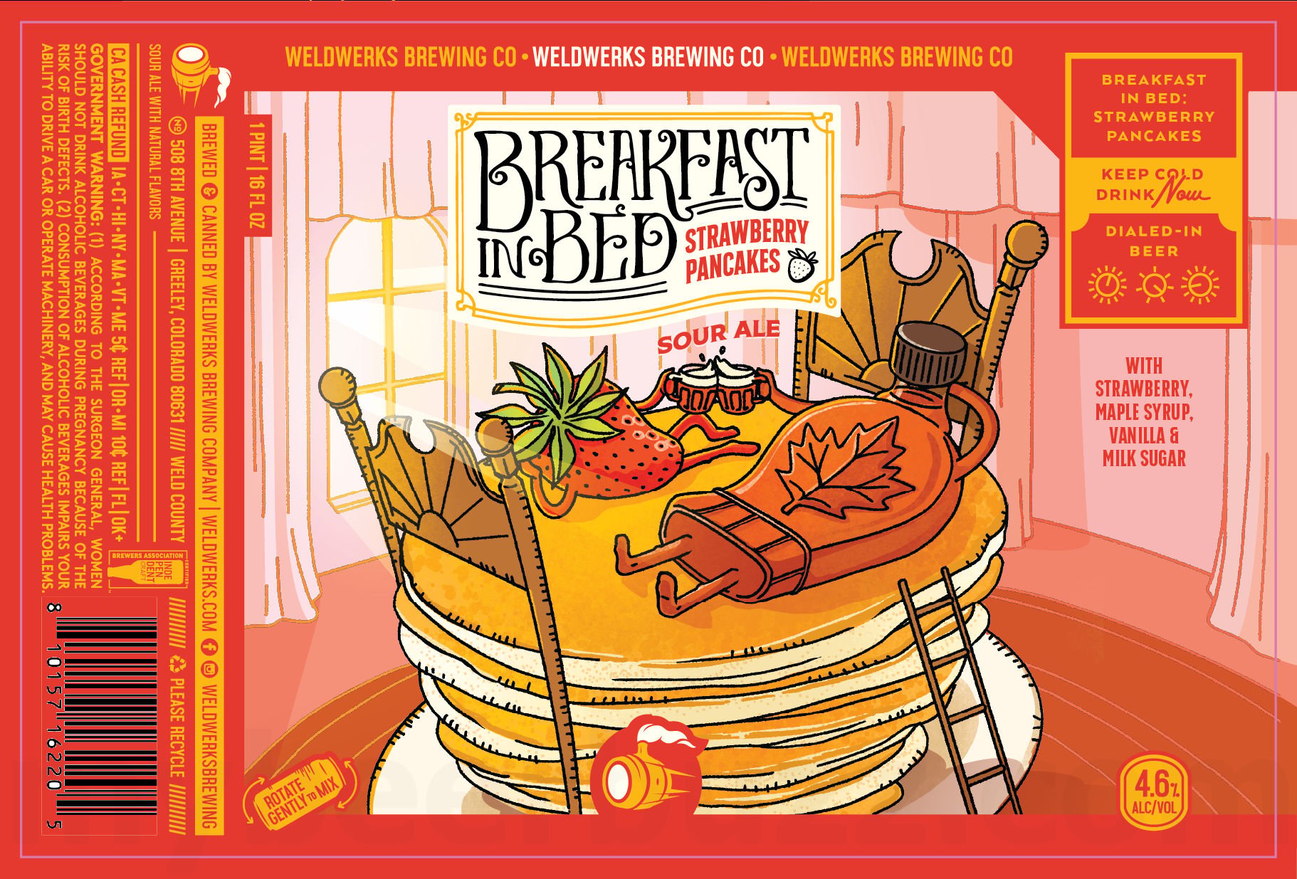 2026 WeldWerks Breakfast In Bed Strawberry Pancakes 16-oz Cans