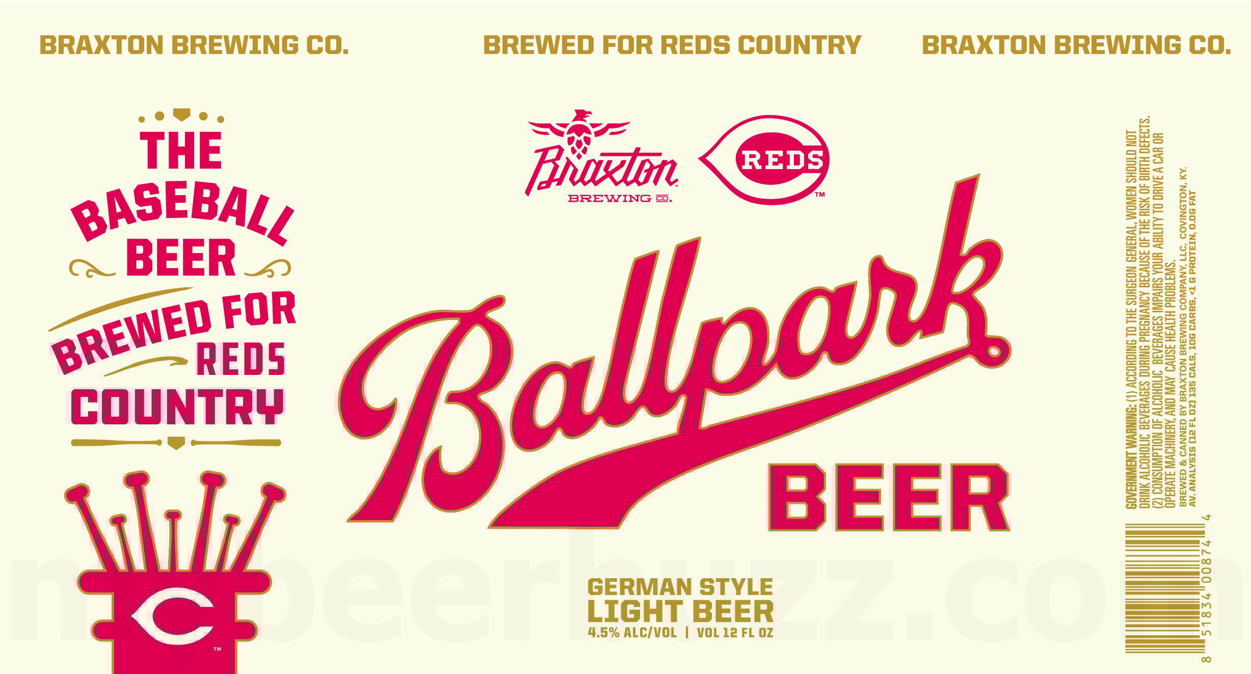 2026 Braxton Brewing Ballpark Beer 12-oz Cans