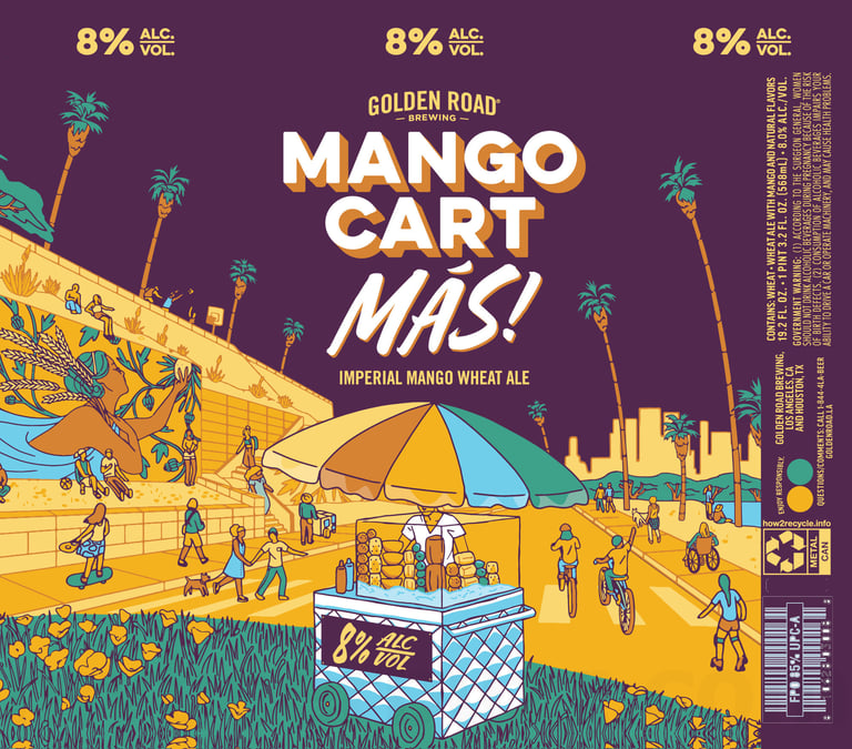 2025 Golden Road Mango Cart Más! 19.2-oz Cans