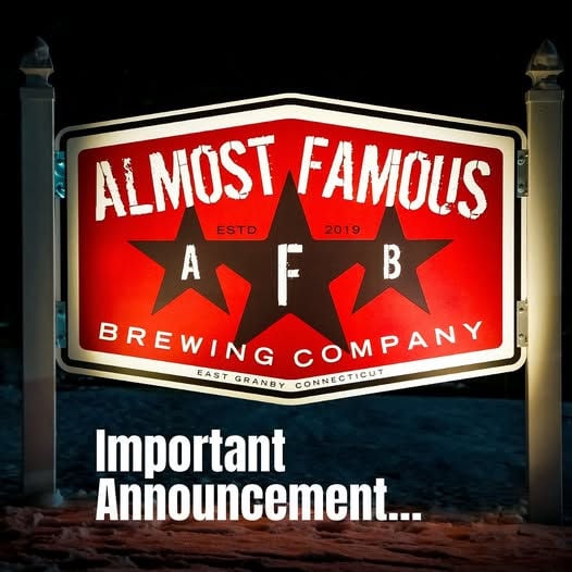 2025 Almost Famous Brewing COmpany Logo