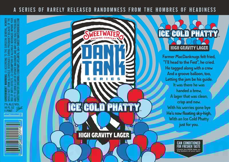 2025 SweetWater Brewing Dank Tank Series Ice Cold Phatty 16-oz Cans
