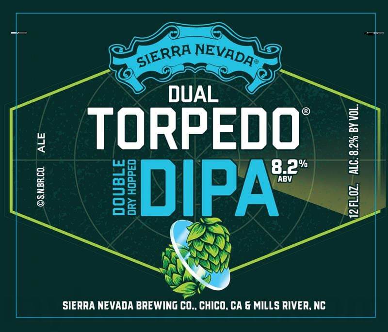 2025 Sierra Nevada Dual Torpedo DIPA 12-oz Bottles.