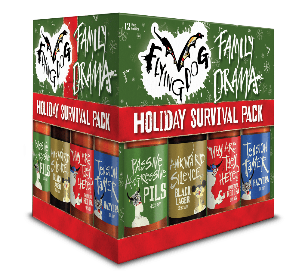 Flying Dog Brewery Takes the Edge Off the Holidays with Family Drama Holiday Survival Pack