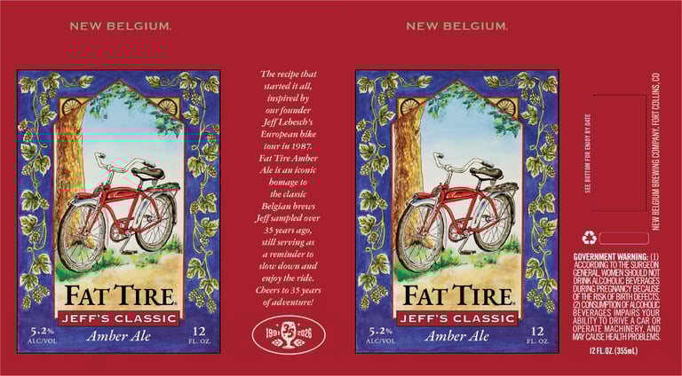 2025 New Belgium Fat Tire Jeff's Classic 12-oz Cans