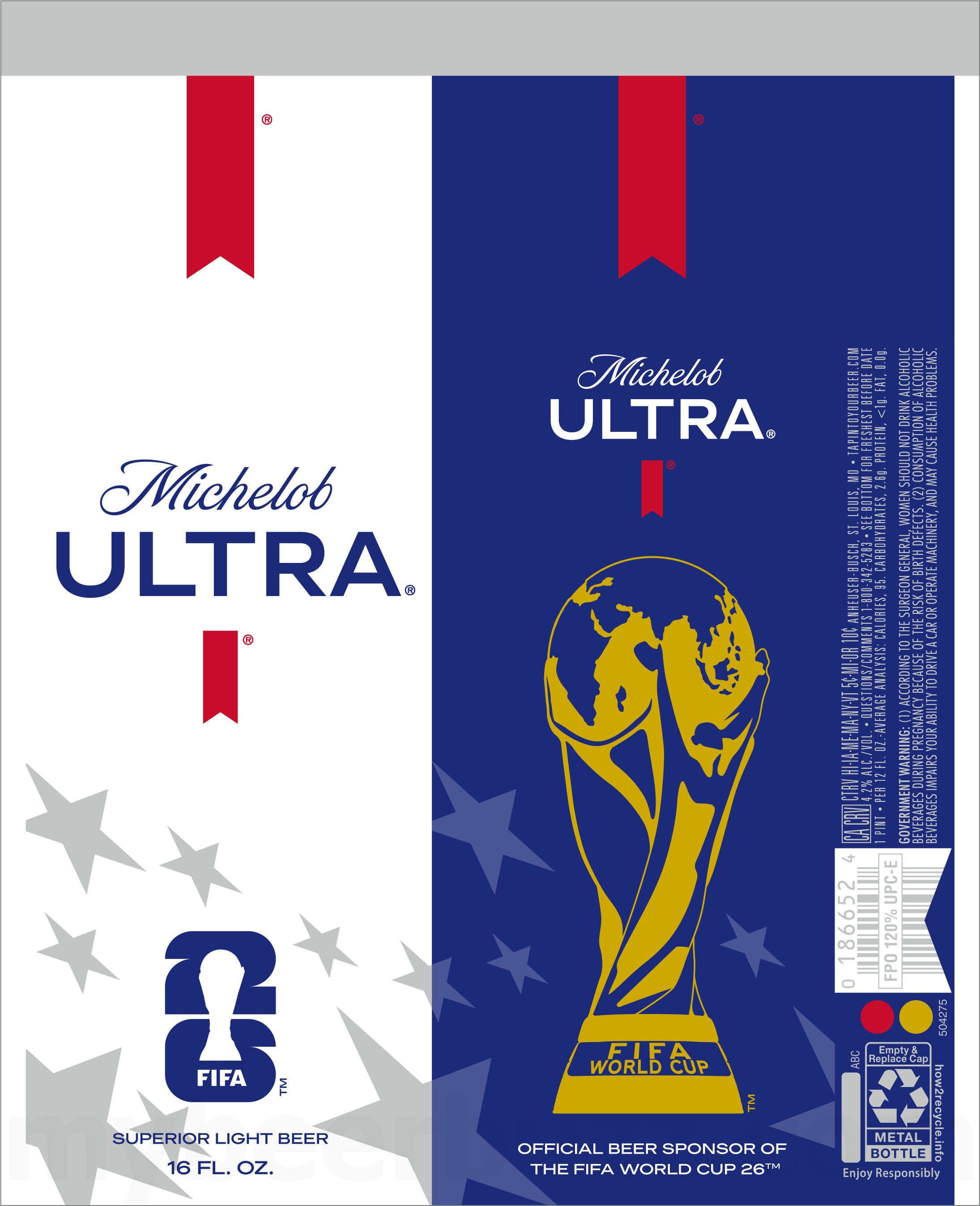 2025 Michelob Ultra FIFA 16-oz Cans