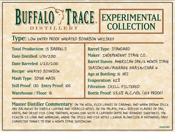 2025 Buffalo Trace Experimental Collection 375ml Bottles