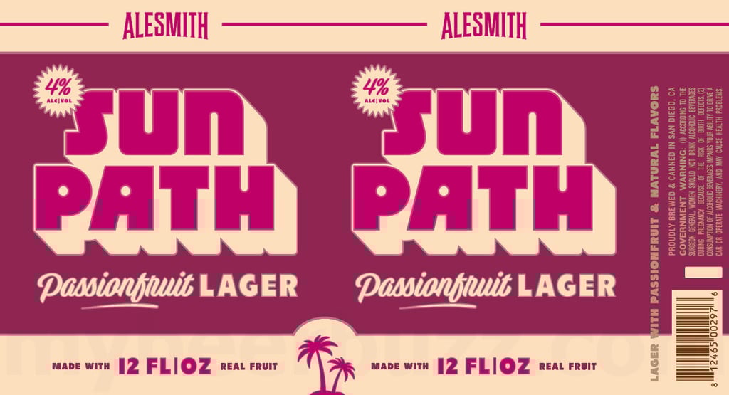 AleSmith Adding Sun Path Passionfruit Lager & Grapefruit Lager