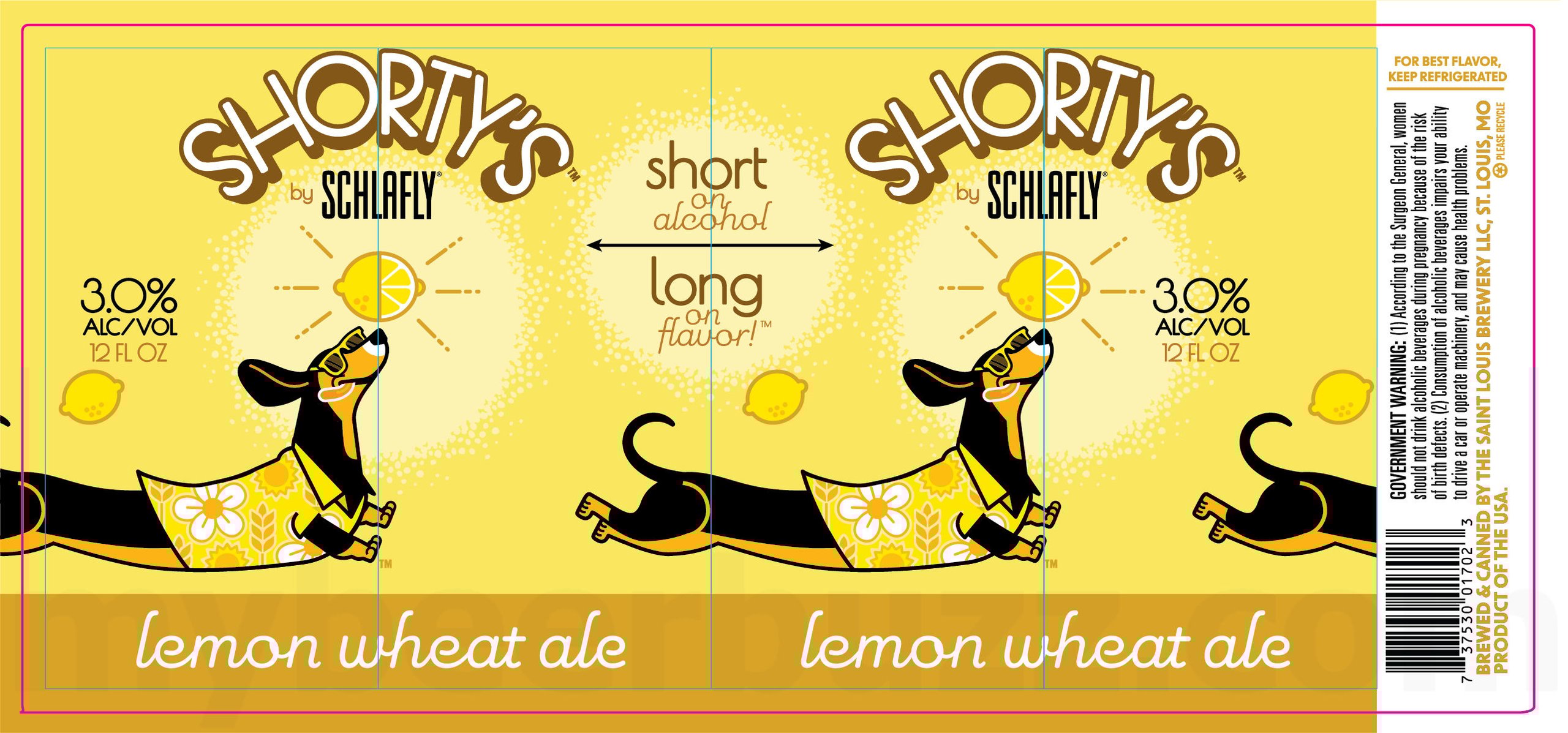 2026 Shorty's By Schlafly Lemon Wheat Ale 12-oz Cans