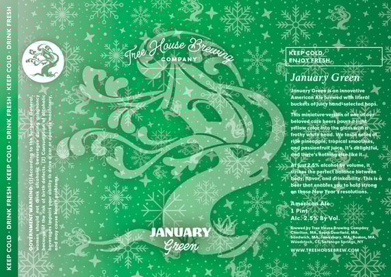 2026 Tree House Brewing January Green 16-oz Cans