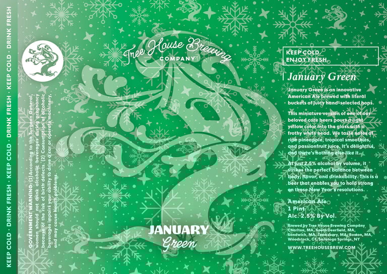 2026 Tree House Brewing January Green 16-oz Cans
