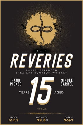 2025 The Reveries Hand-Picked Single Barrel 15 Year Barrel Strength Straight Bourbon Whiskey 700ml Bottles