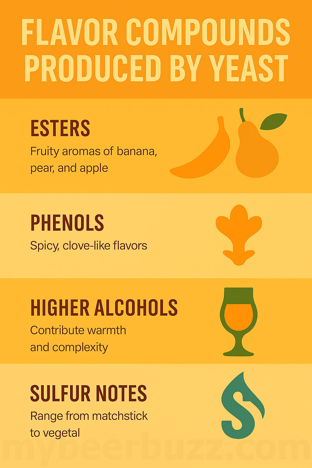 Flavor Compounds Produced By Yeast