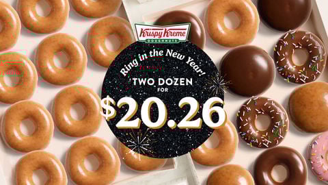 KRISPY KREME® Gives Fans Two Sweet Ways to Ring in the New Year, Dec. 30 through Jan. 1