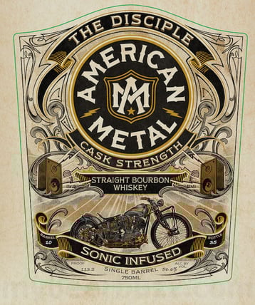 2025 Tennessee Distilling American Metal Straight Bourbon Whiskey The Disciple Cask Strength Sonic Infused Single Barrel 750ml Bottle