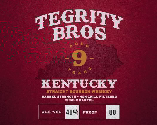 Tegrity Bros 9 Year Kentucky Straight Bourbon Whiskey 750ml Bottles