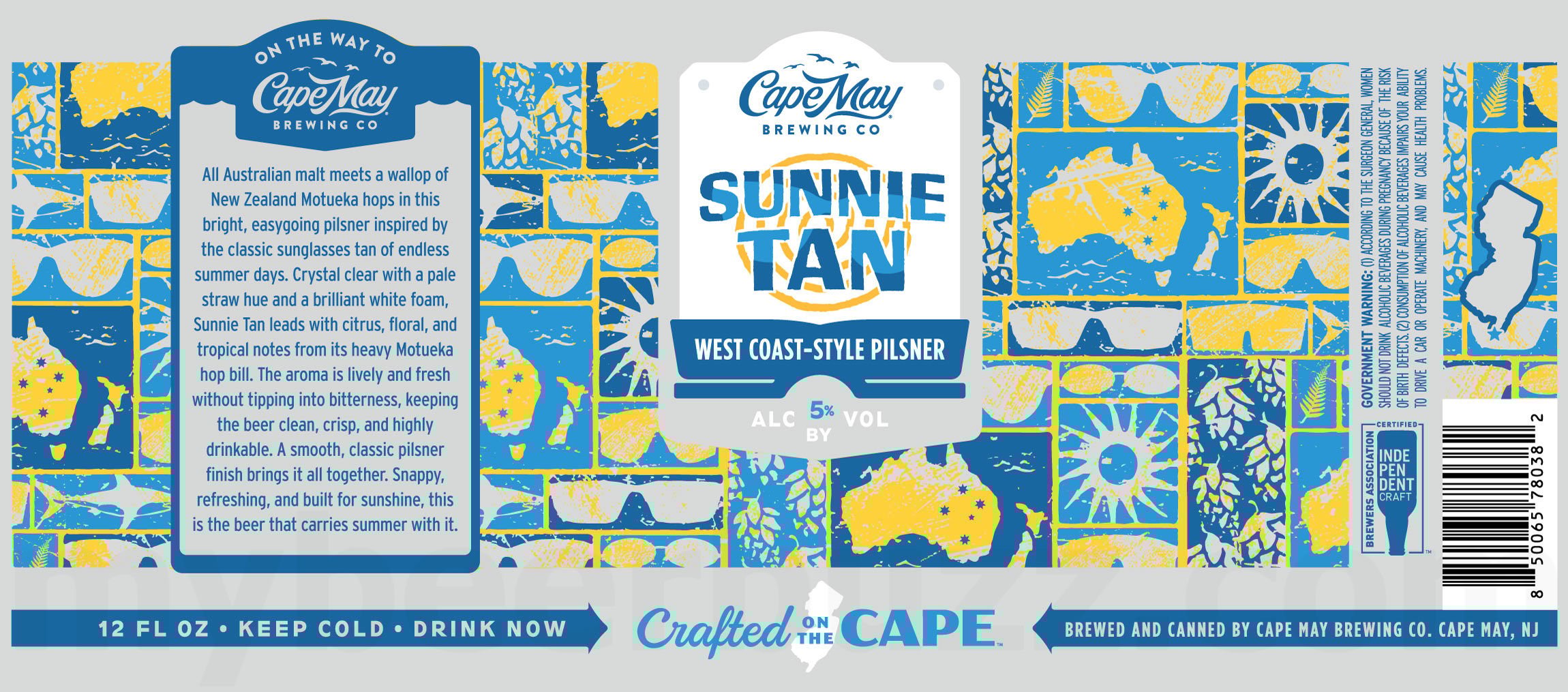 2026 Cape May Brewing Sunnie Tan 12-oz Cans