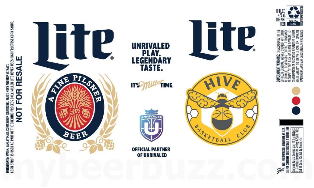Miller Lite Teaming Up With Unrivaled Basketball League For Specialty Cans