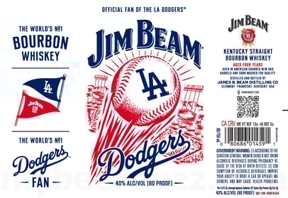 2025 Jim Beam LA Dodgers 750ml Bottles