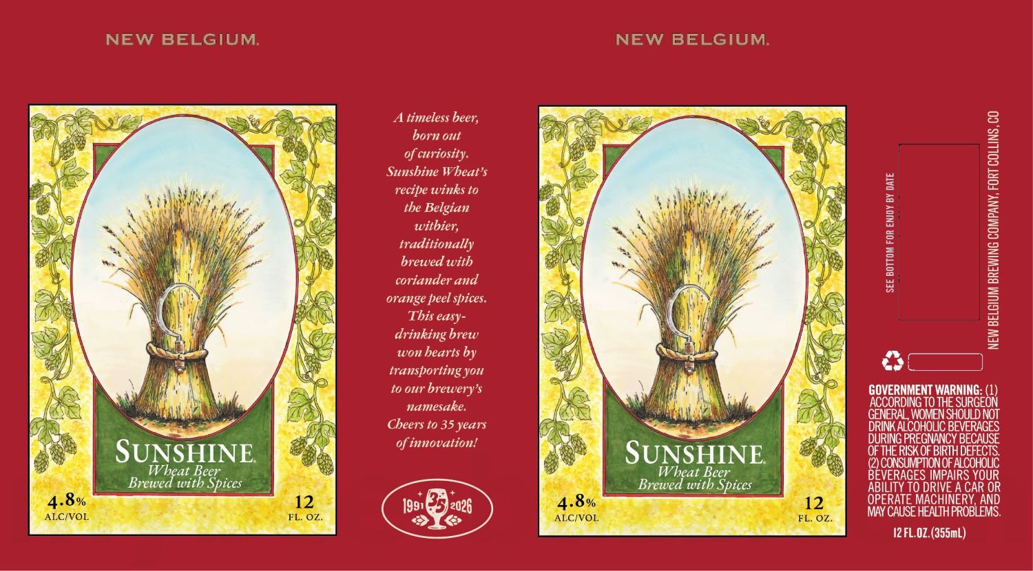 2026 New Belgium Sunshine 12-oz Cans