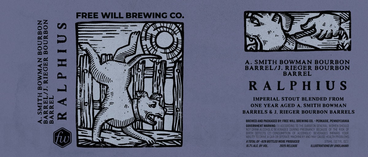 2025 Free Will Brewing Vanilla Ralphius 12.7-oz Bottles