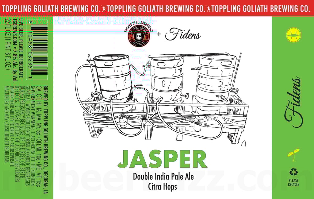 Toppling Goliath & Fidens Brewing Team Up For Jasper