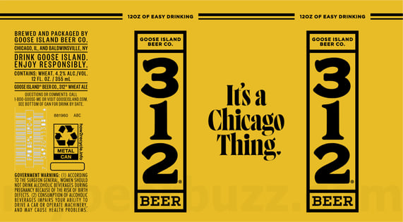 2025 Goose Island 312 Beer 12-oz Cans