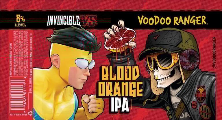 2025 New Belgium invincible vs Voodoo Ranger Blood Orange IPA 12-oz Cans