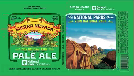 2026 Sierra Nevada Pale Ale National Park Series Zion 12-oz Cans