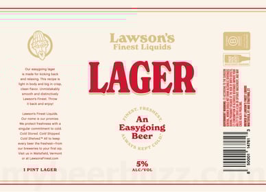 2025 Lawson's FInest Lager 16-oz Cans