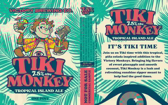 2025 Victory Brewing Tiki Monkey 16-oz Cans